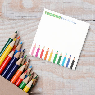 Post-it Notes de crayon de couleur personnalisés p
