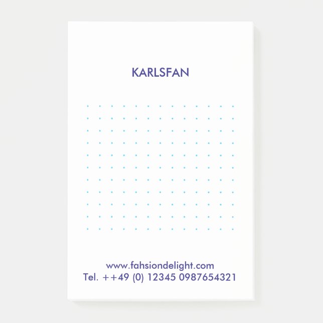 Post-it® Notes de grille bleue (Devant)