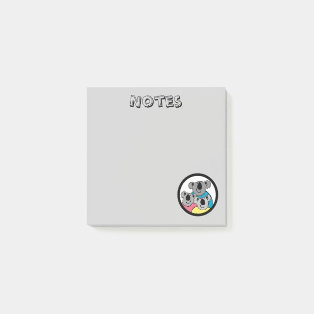 Post-it® Notes de la famille Koala Bear (Devant)