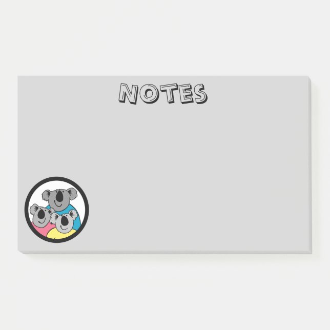 Post-it® Notes de la famille Koala Bear (Devant)