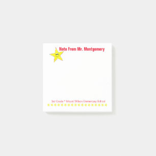 Post-it® Notes de l'enseignant de l'école primaire Star