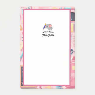 Post-it® Notes de l'enseignant personnel assez rose