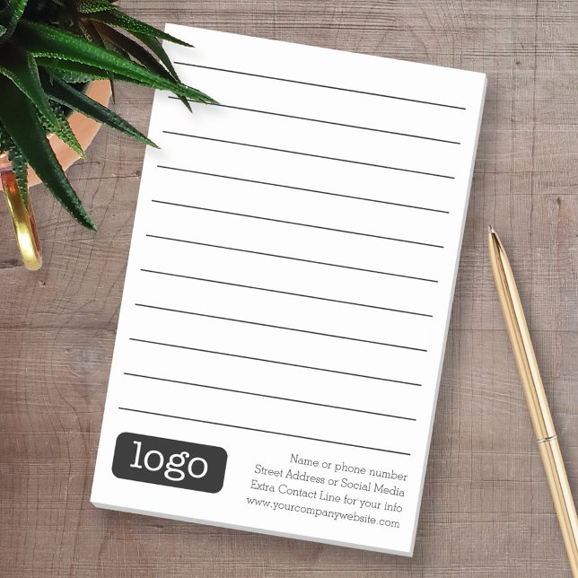Post-it® Notes de logo Office ou Business de base (Personalized Post-it notes - add your logo and other contact information)
