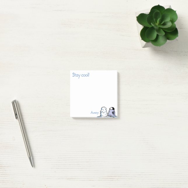Post-it® Notes de neige de poussin manchot (Bureau)