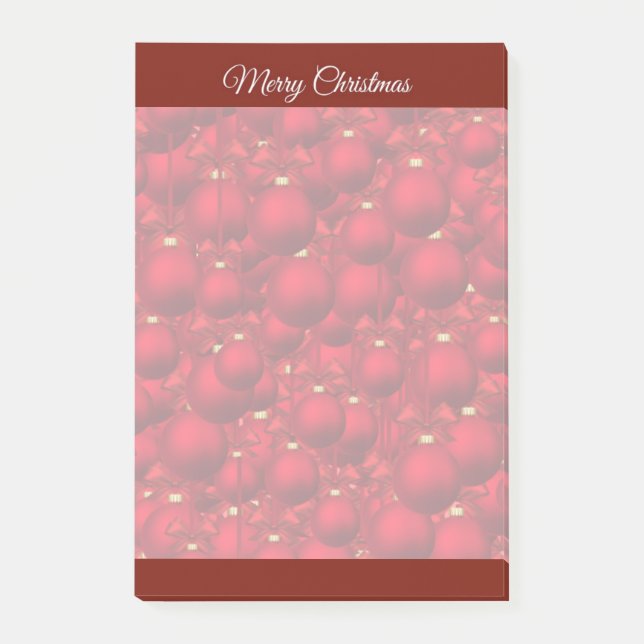 Post-it® Notes de Noël élégantes rouges (Devant)
