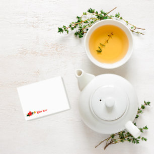 Post-it® Notes de nom de pavot rouge floral