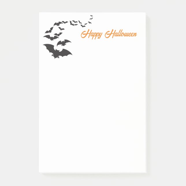 Post-it® Notes de notes sur les chauves-souris Halloween (Devant)
