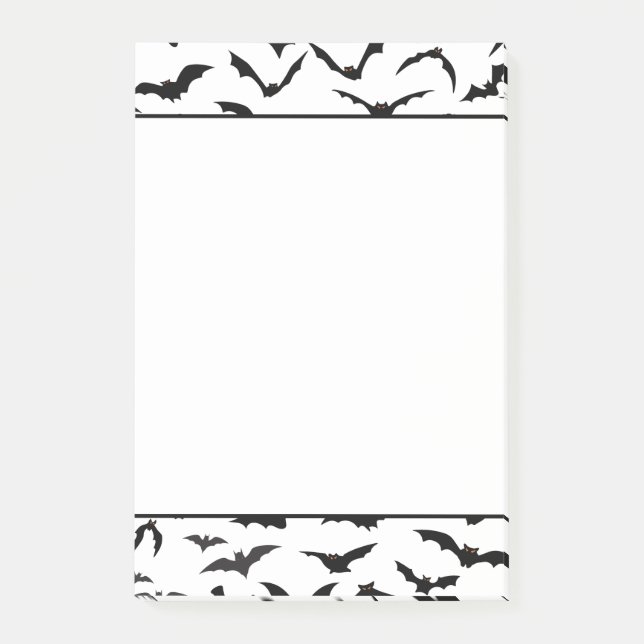 Post-it® Notes de notes sur les chauves-souris Halloween (Devant)