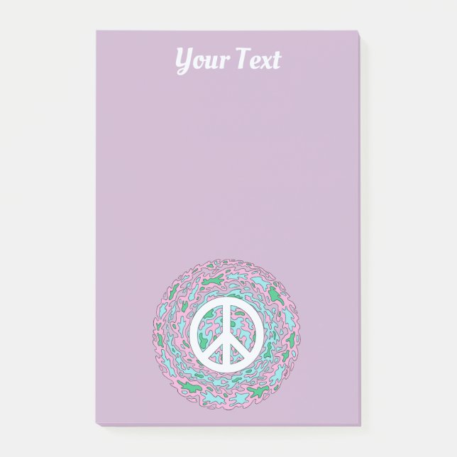 Post-it Notes de Paix Psychedelique (Devant)