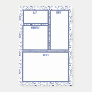 Post-it® Notes de planification des repas de famille du voy