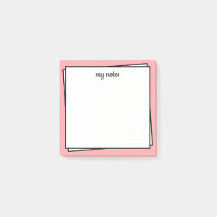 Post-it® Notes de post-informatique roses ultra minimaliste