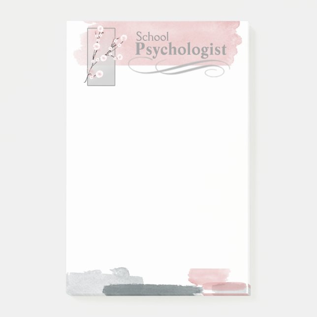 Post-it® Notes de post-it d'aquarelle de psychologue (Devant)