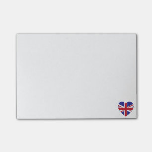Post-it® Notes de post-it de coeur d'Union Jack