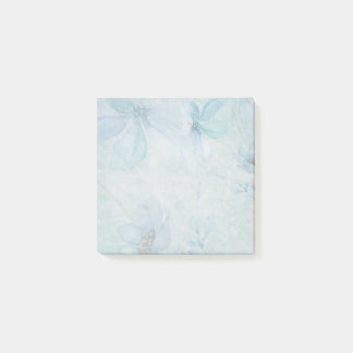Post-it® Notes de post-it de fleurs de Teal d'aquarelle