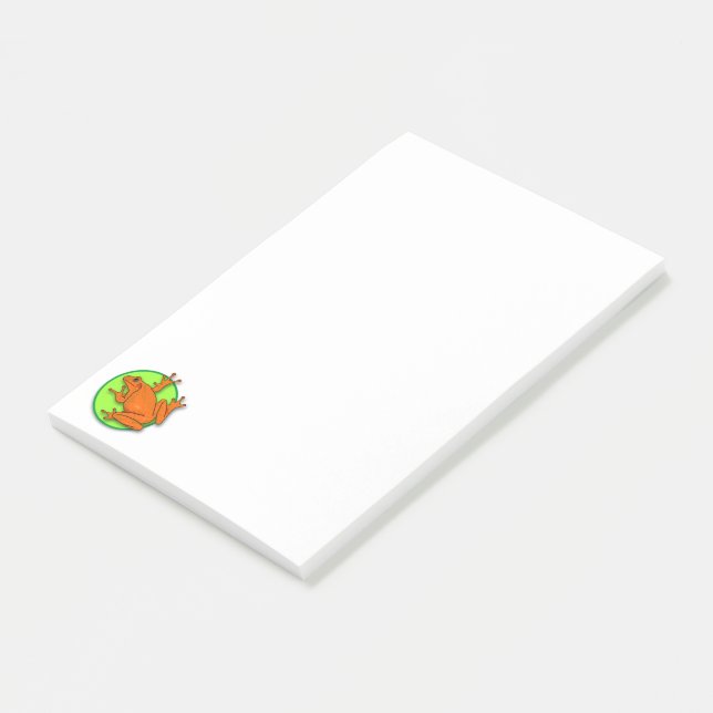 Post-it® Notes de Post-it© de la grenouille orange (Incliné)