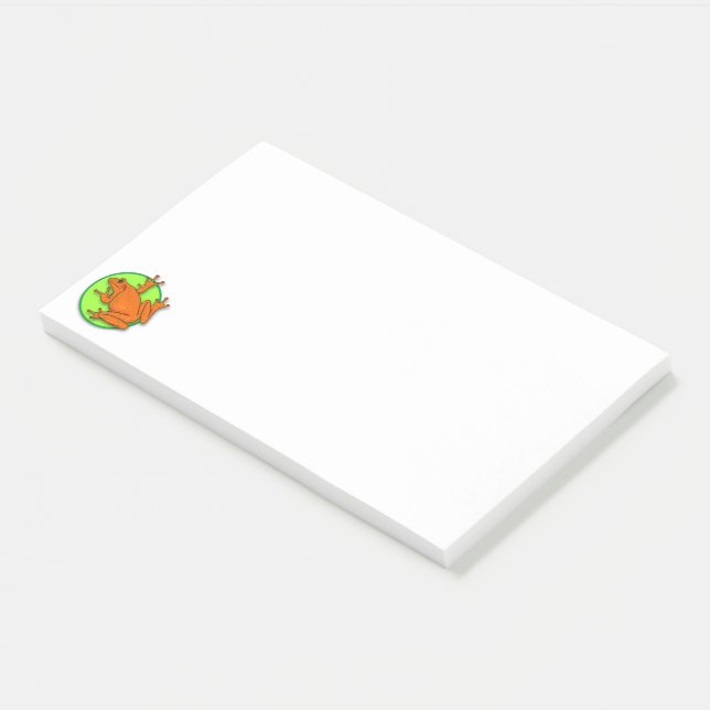 Post-it® Notes de Post-it© de la grenouille orange (Incliné)