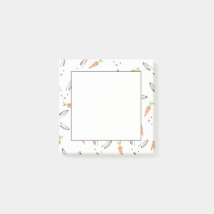 Post-it® Notes de post-it de motif de lapin et de carotte