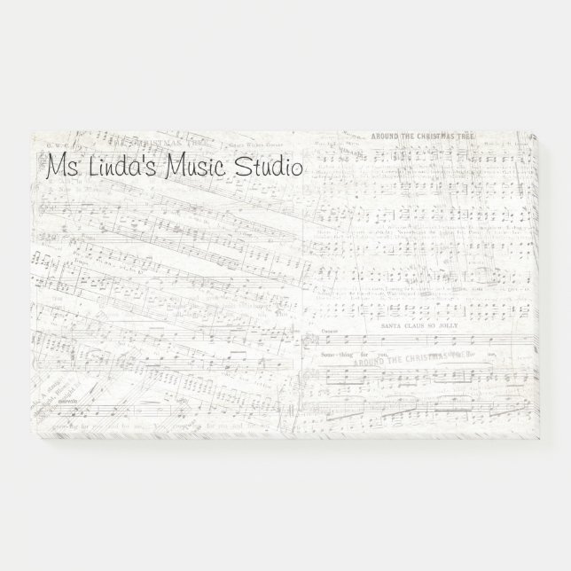 Post-it® Notes de post-it de musique extra-volumineuses (Devant)