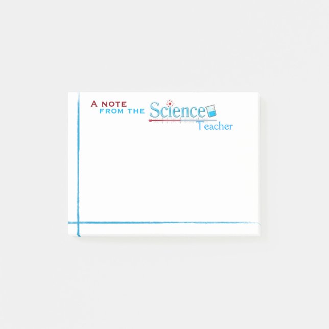 Post-it® Notes de post-it de professeur de Sciences (Devant)