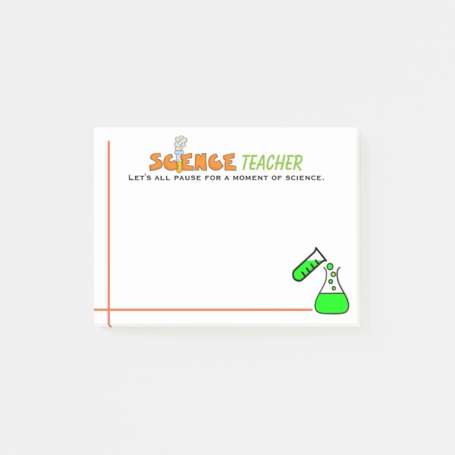 Post-it® Notes de post-it de professeur de Sciences (Devant)