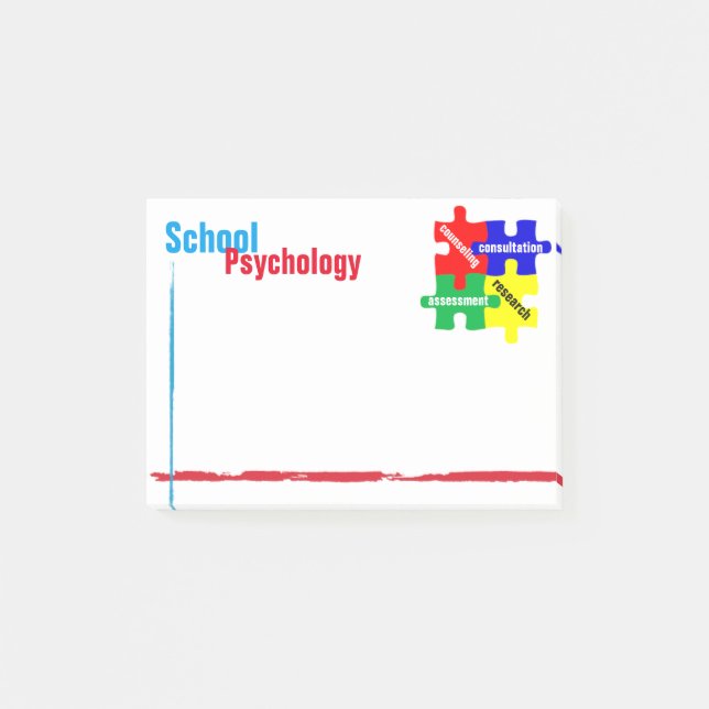 Post-it® Notes de post-it de puzzle de psychologie d'école (Devant)