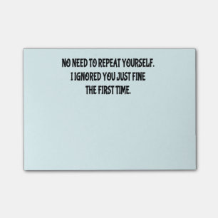 Post-it® Notes de post-it drôles de la répétition vous-même