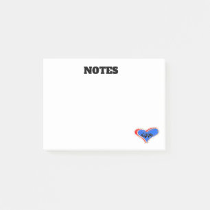 Post-it® Notes de post-it du coeur de l'amour personnalisé