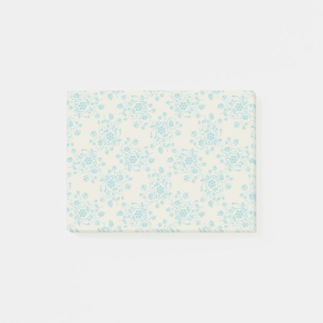 Post-it® Notes de post-it florales bleues (Devant)