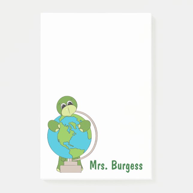 Post-it® Notes de post-it mignonnes de professeur de bande (Devant)