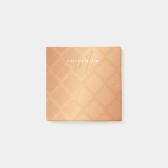 Post-it® Notes de post-it - nom de cuivre d'initiale de (Devant)