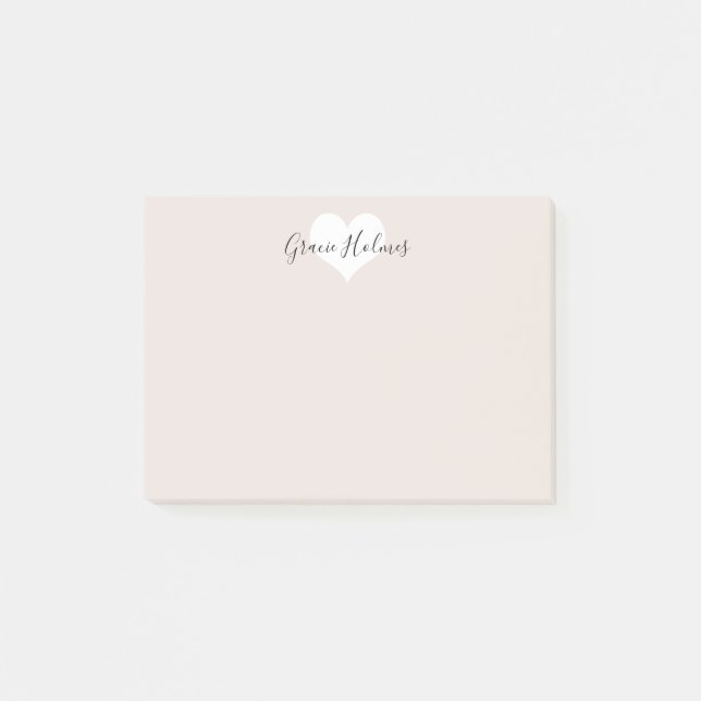 Post-it® Notes de post-it personnalisées de coeur (Devant)