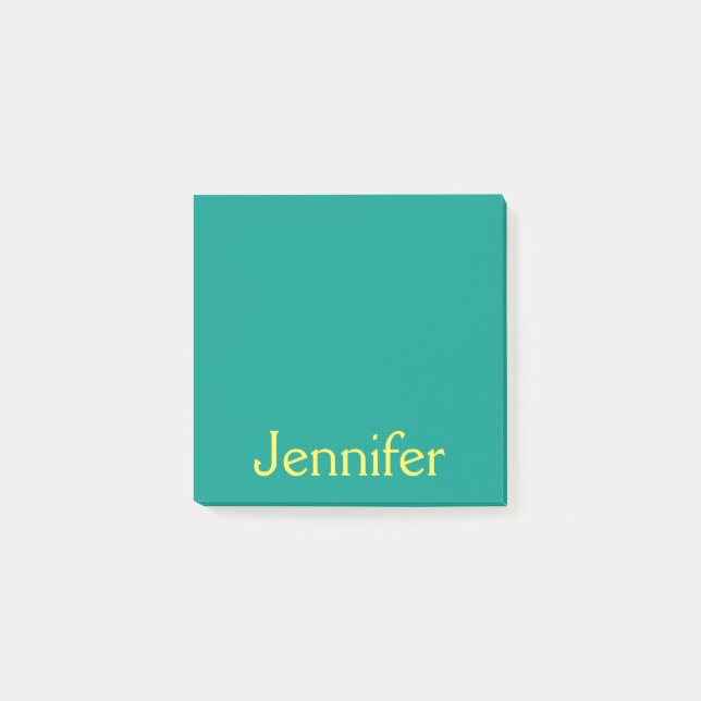 Post-it® Notes de post-it personnalisées par vert turquoise (Devant)