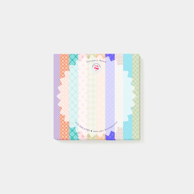 Post-it® Notes de post-it promotionnelles élégantes - Décou (Devant)