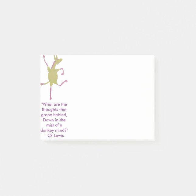 Post-it® Notes de post-it radieuses d'âne de Jennets (Devant)