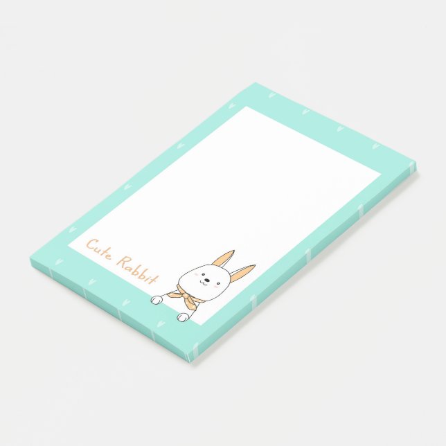 Post-it® Notes de post-it sur lapin mou (Incliné)