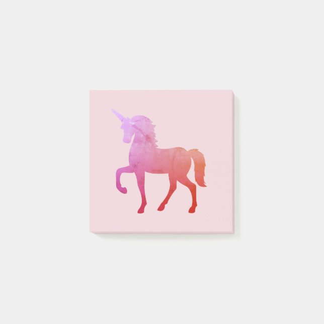 Post-it® Notes de post-it Unicorne rose (Devant)