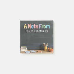 Post-it Notes de professeur de style tableau noir