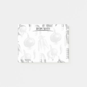 Post-it® Notes de recette du chef Légumes Cuisine Motif