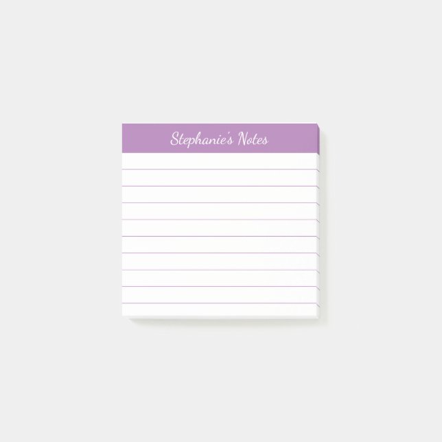 Post-it® Notes de script élégant doublées de lavande (Devant)