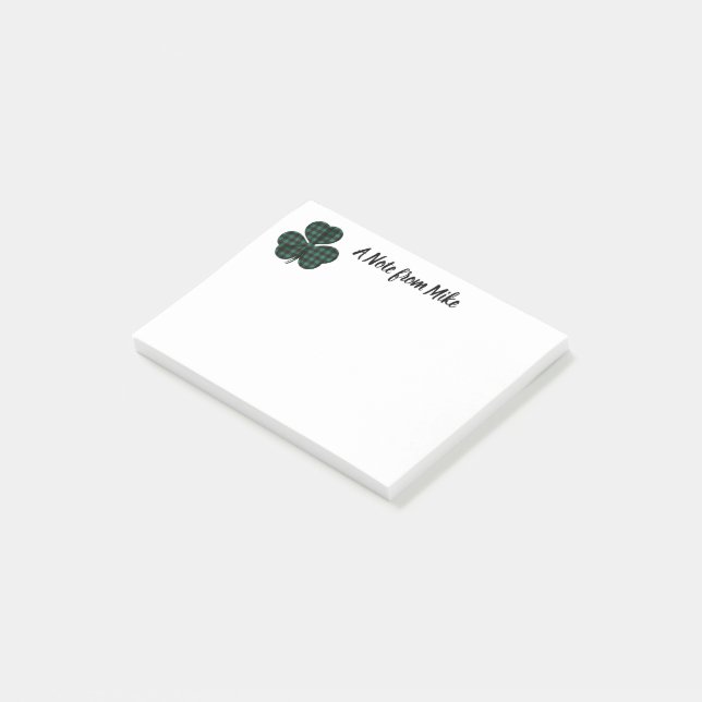 Post-it® Notes de shamrock (Incliné)