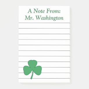 Post-it® Notes de Shamrock linéaire personnalisées