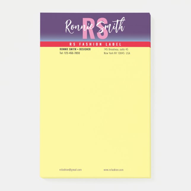 Post-it® Notes de signature (Devant)