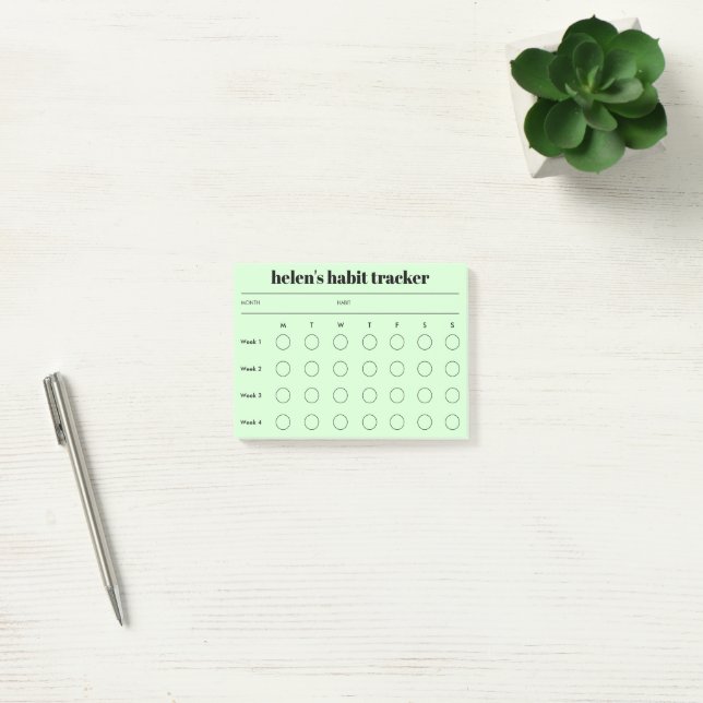 Post-it® Notes de suivi d'habitude simple (Bureau)