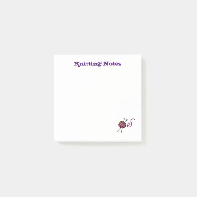 Post-it® Notes de tricot Aiguilles en fils Plaque de note b (Devant)