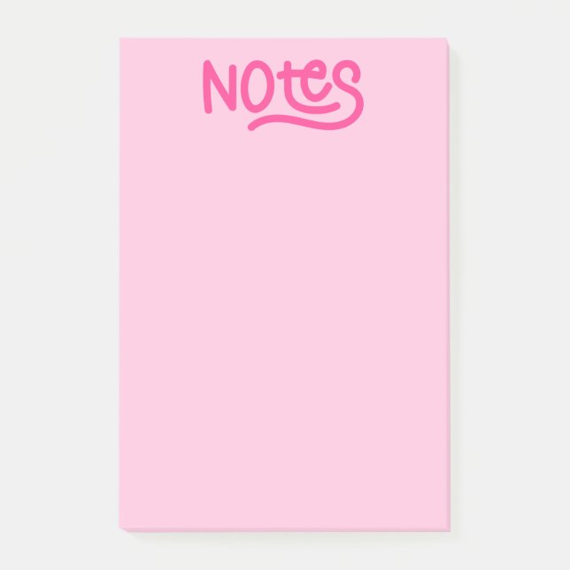 Post-it® Notes de typographie à l'écriture rose (Devant)