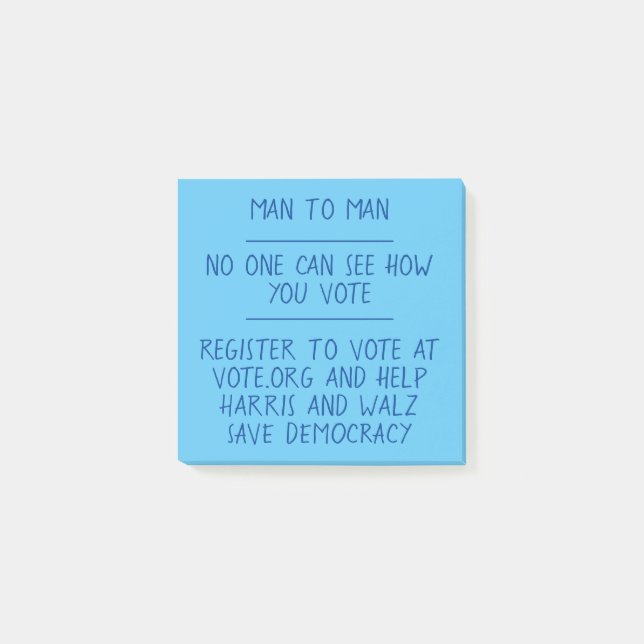 Post-it® Notes de vote pour l'homme (Devant)