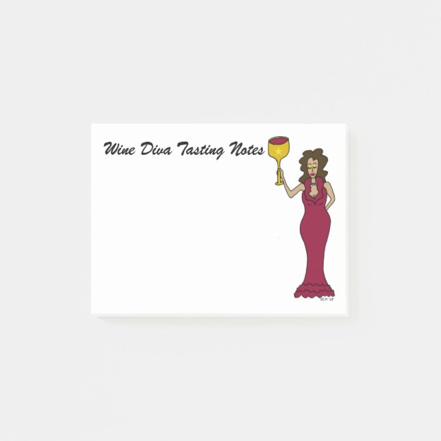 Post-it® Notes d'échantillon de diva de vin (Devant)