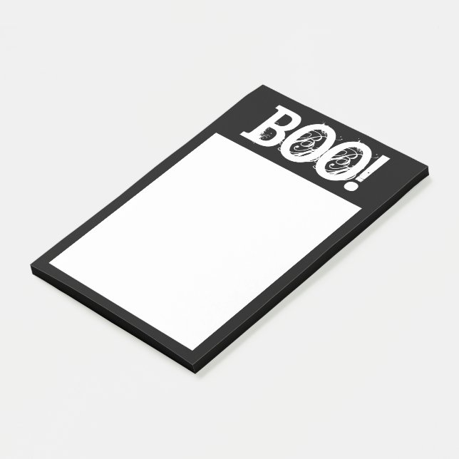 Post-it® Notes d'Halloween noir et blanc (Incliné)