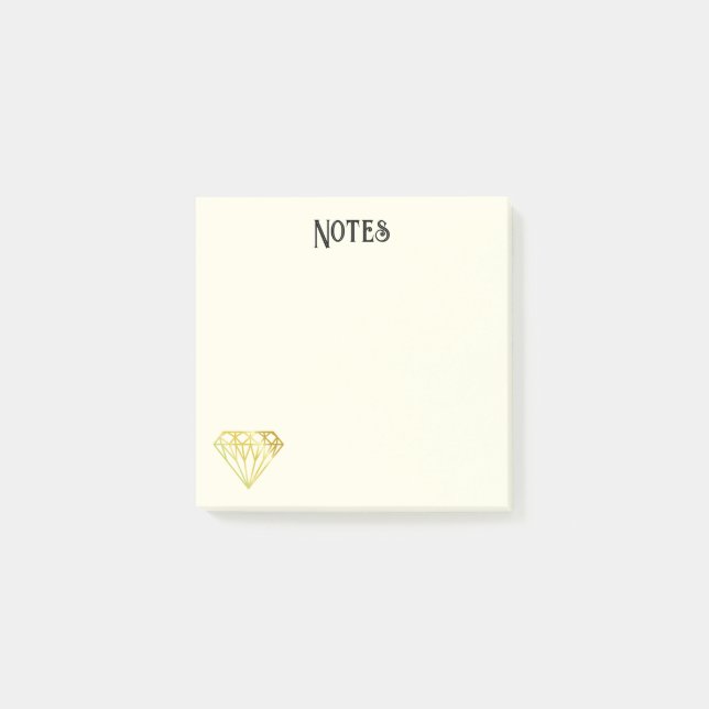Post-it Notes Diamant Doré (Devant)