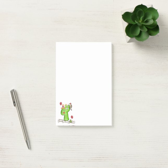 Post-it® Notes d'oiseau de cactus  (Bureau)